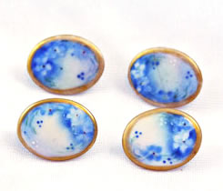 Vintage Porcelain hand painted studs or buttons