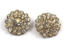 Large vintage rhinestone buttons