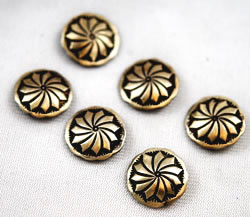 Native American Silver Handmade Concho Buttons from coins