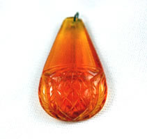 Antique Art Deco Molded Glass Pendant