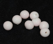 Vintage angel skin coral glass round beads pink