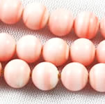 Vintage Faux Angelskin coral beads rounds