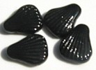 black petal beads