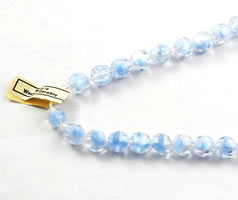 Vintage blue and white givre strand