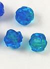 Blue and Green Uranium Saturn Beads