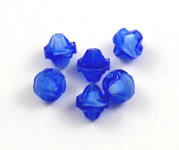 Vintage Blue and White Saturn Glass Uranium Beads