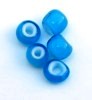 Blue white heart beads