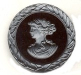 Vintage glass intaglio - cameo