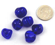 Vintage cobalt lamp work swirl beads