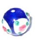 blue lampwork beads