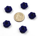 Cobalt blue flower petal beads