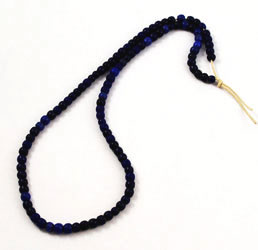 Antique cobalt prosser bead strands African