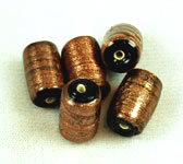 Vintage lampwork beads and with copper on black