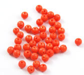 Round coral glass beads 5mm