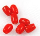 faux red coral beads