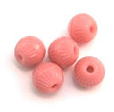 dark pink molded beads