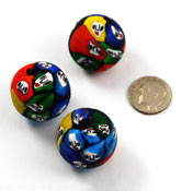 VIntage Indian Glass Face Millefiori Beads