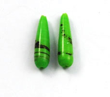 Green Japanese Elongated Glass Drops