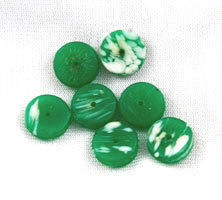 Green Kancamba Molded African Trade Beads