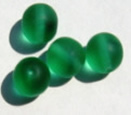 Vintage Green Matte Givre Beads