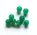 Vintage green glass beads 4mm