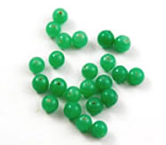 Vintage green jade rounds  6mm