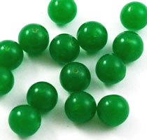 Vintage jade green glass beads