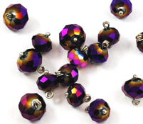 Vintage heliotrope pendant beads faceted