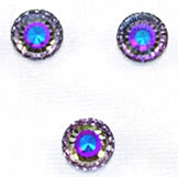 Vintage Czech Heliotrope Round Rhinestones