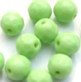 green faceted rounds