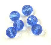 Vintage light sapphire round crystals 12mm