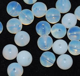 Vintage opal glass round beads 10mm