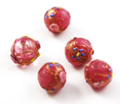 Vintage pink lamp work wedding cake beads