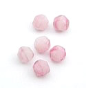 Pink faceted round beads