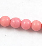 Vintage pink glass round beads 8mm