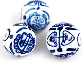 Large chinese porcelain beads