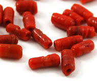 Antique Faux Red Coral Glass Trade Beads 