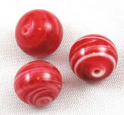 Vintage red glass beads Murano Venetian