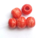 Red wound glass beads