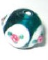 teal lampwork beads