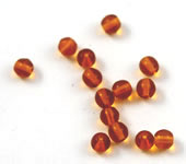 Vintage topaz amber round glass beads