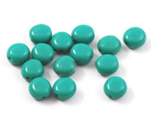 Vintage turquoise lentil glass beads