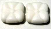 two-hole white beads