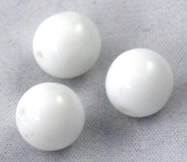 Vintage white glass round beads