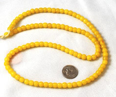 Antique yellow glass Prosser Trade Beads