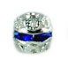 Vintage sapphire rhinestone silver beads