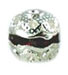 Siam rhinestone pave bead in silver