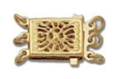 14Kt gold box filigree clasp