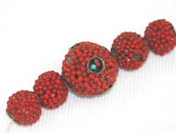 Antique Kashmiri Beads Red 