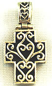 Vintage SS filigree corss pendant